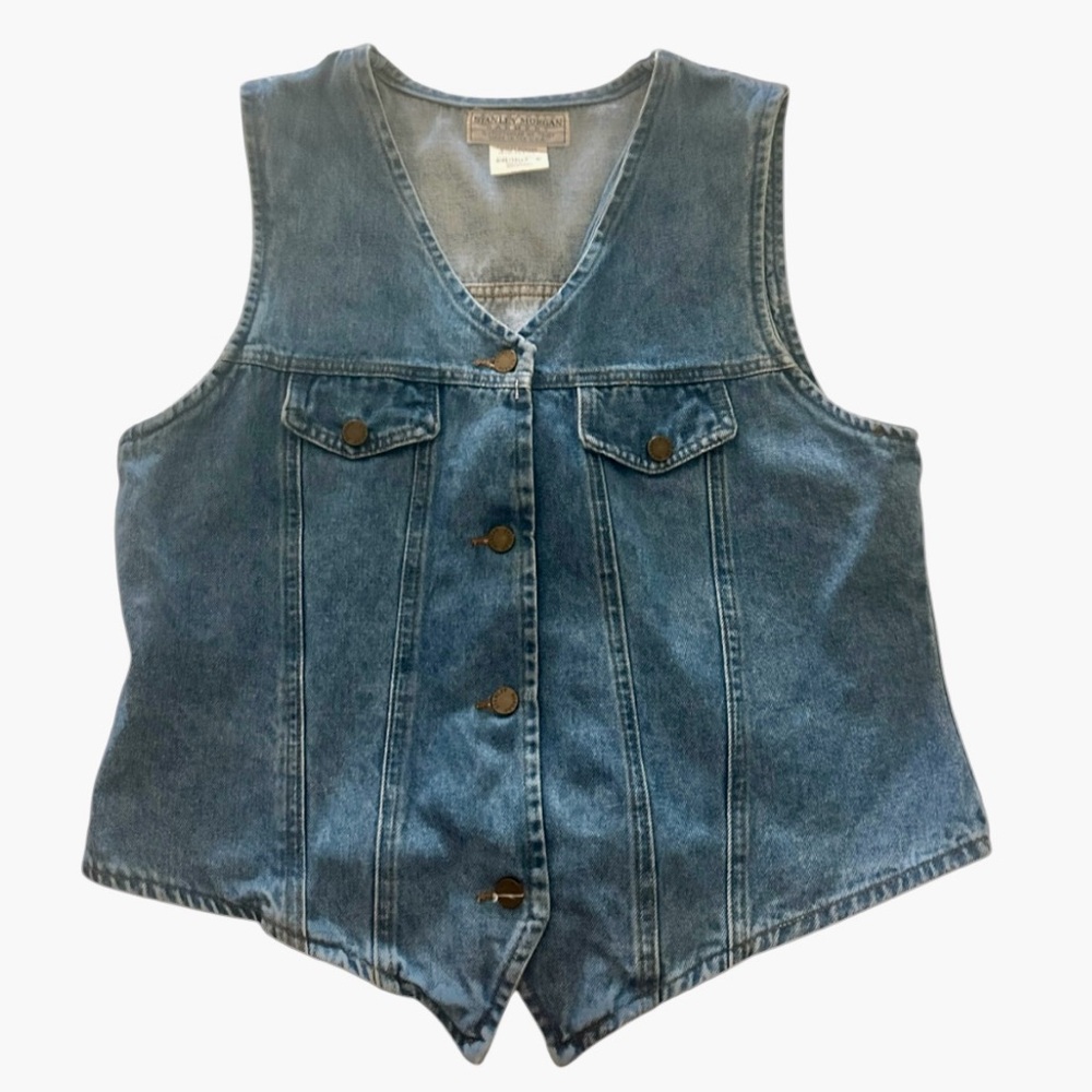 Denim Vest - Vintage Stanley Morgan - Size M